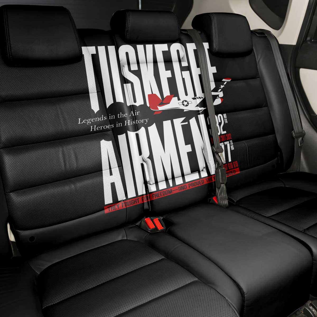 Wings of Honor Tuskegee Airmen Back Car Seat Cover 332nd 477th Fighter Group Tribute - Wonder Print Shop