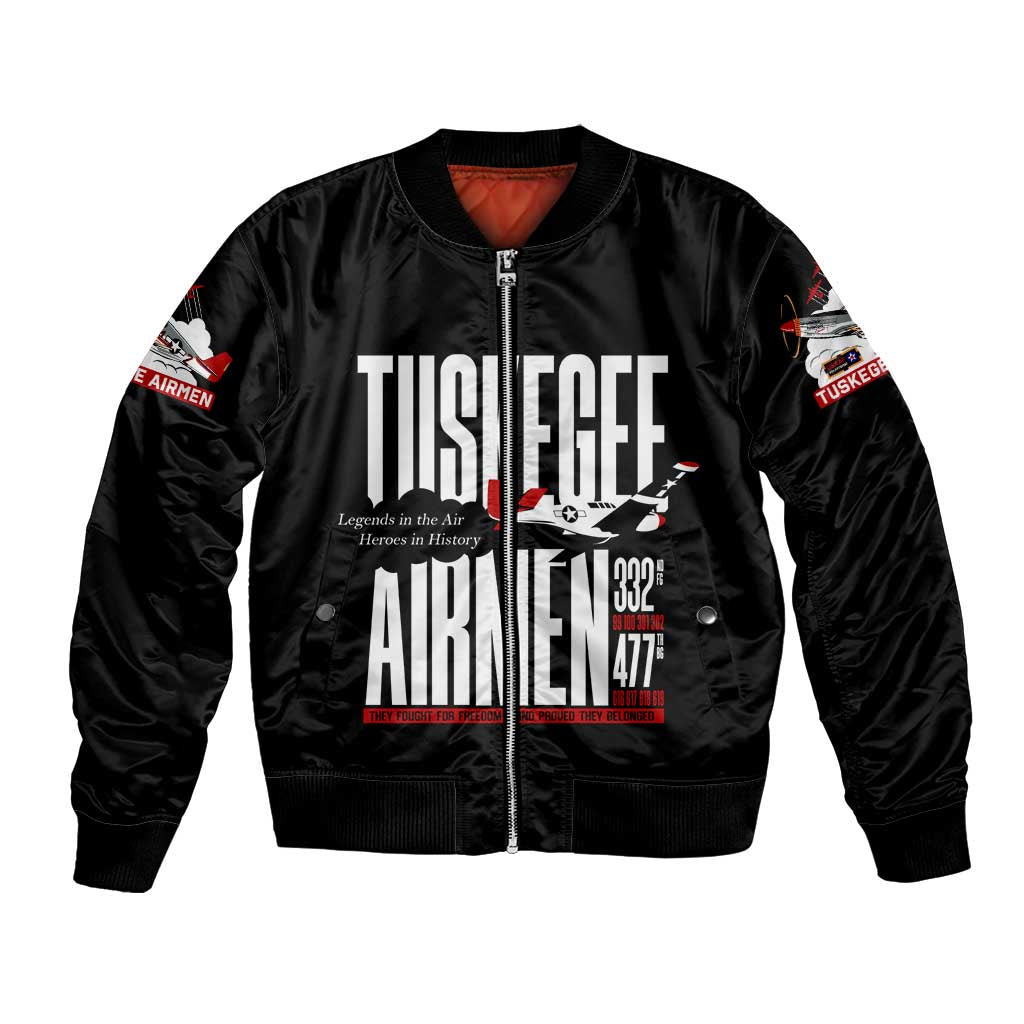 Wings of Honor Tuskegee Airmen Bomber Jacket 332nd 477th Fighter Group Tribute - Wonder Print Shop