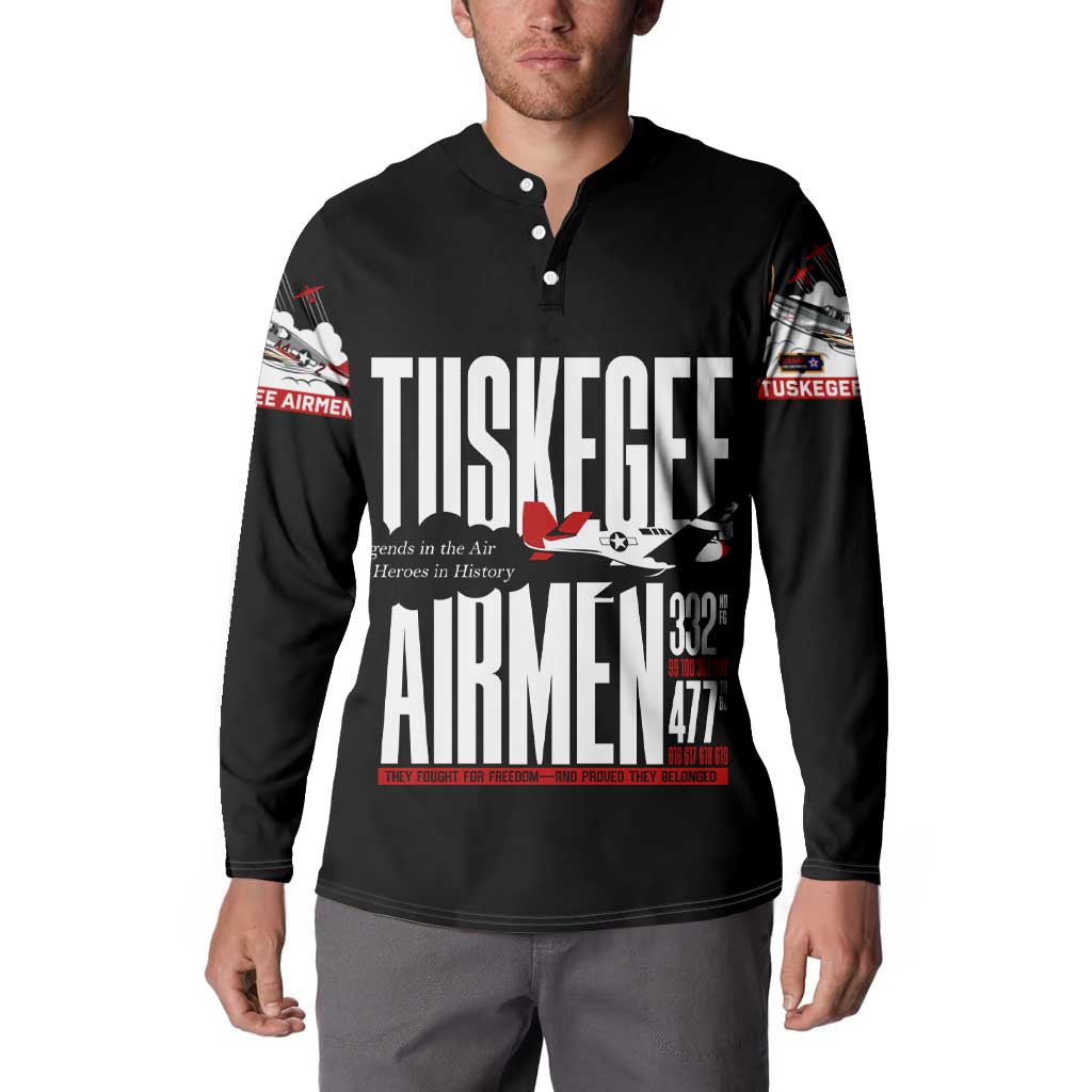 Wings of Honor Tuskegee Airmen Button Sweatshirt 332nd 477th Fighter Group Tribute - Wonder Print Shop