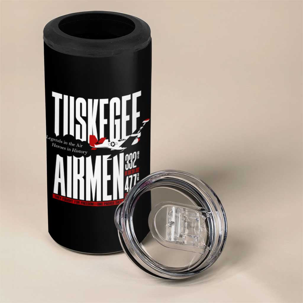Wings of Honor Tuskegee Airmen 4 in 1 Can Cooler Tumbler 332nd 477th Fighter Group Tribute - Wonder Print Shop