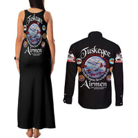 Wings of Honor Tuskegee Airmen Couples Matching Tank Maxi Dress and Long Sleeve Button Shirt 332nd 477th Fighter Group Tribute - Wonder Print Shop