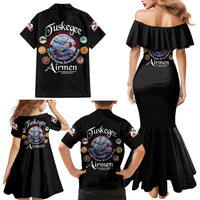 Wings of Honor Tuskegee Airmen Family Matching Mermaid Dress and Hawaiian Shirt 332nd 477th Fighter Group Tribute - Wonder Print Shop