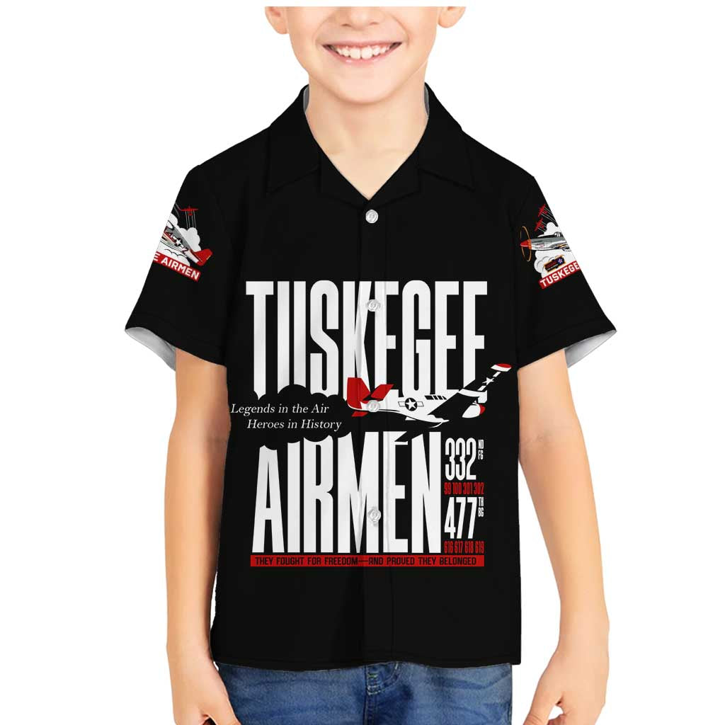 Wings of Honor Tuskegee Airmen Family Matching Mermaid Dress and Hawaiian Shirt 332nd 477th Fighter Group Tribute - Wonder Print Shop