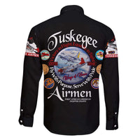 Wings of Honor Tuskegee Airmen Family Matching Off The Shoulder Long Sleeve Dress and Hawaiian Shirt 332nd 477th Fighter Group Tribute - Wonder Print Shop