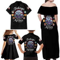Wings of Honor Tuskegee Airmen Family Matching Off Shoulder Maxi Dress and Hawaiian Shirt 332nd 477th Fighter Group Tribute - Wonder Print Shop