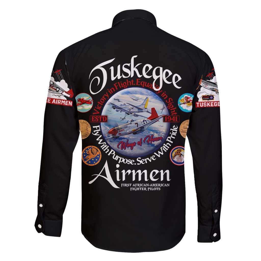 Wings of Honor Tuskegee Airmen Family Matching Puletasi and Hawaiian Shirt 332nd 477th Fighter Group Tribute - Wonder Print Shop
