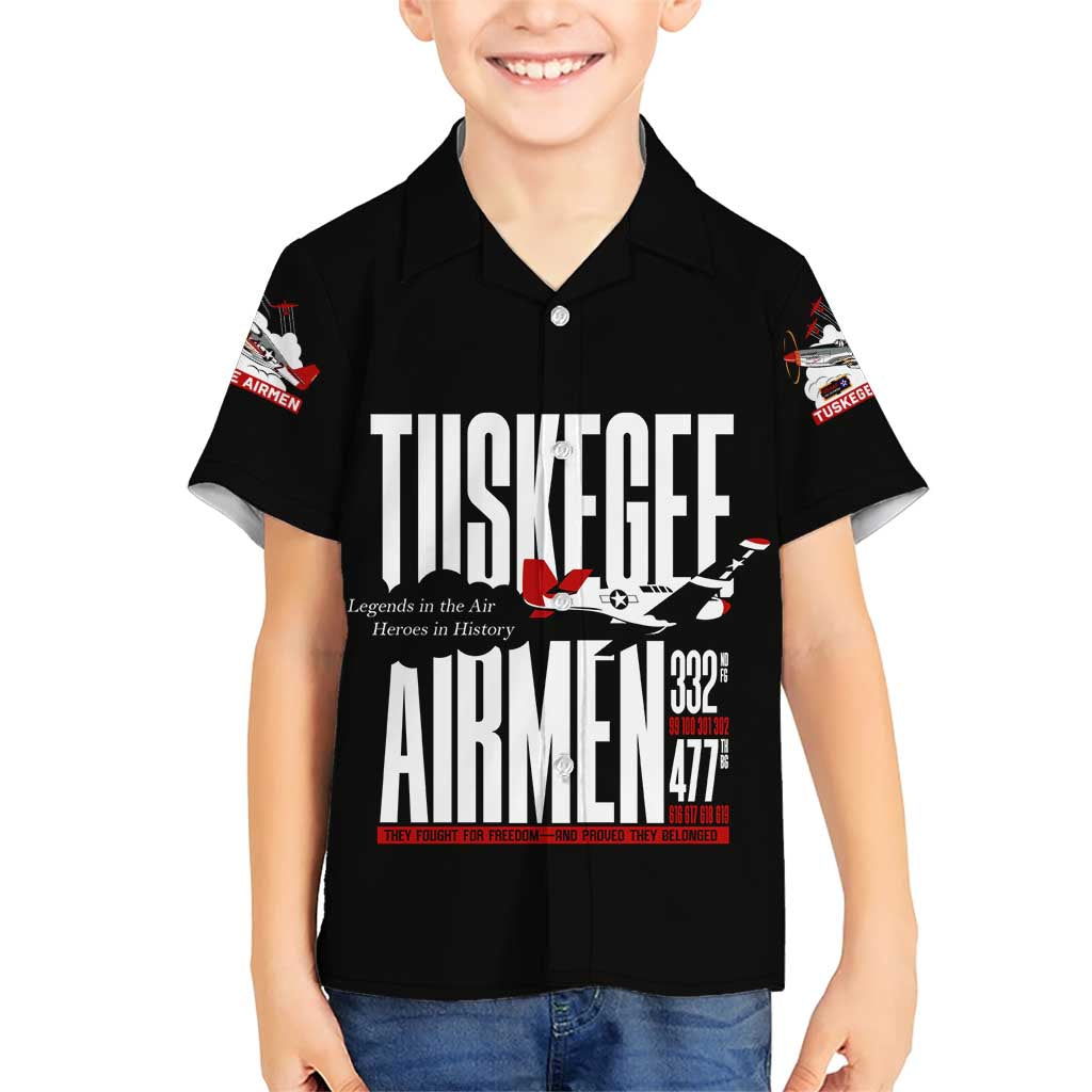 Wings of Honor Tuskegee Airmen Family Matching Short Sleeve Bodycon Dress and Hawaiian Shirt 332nd 477th Fighter Group Tribute - Wonder Print Shop