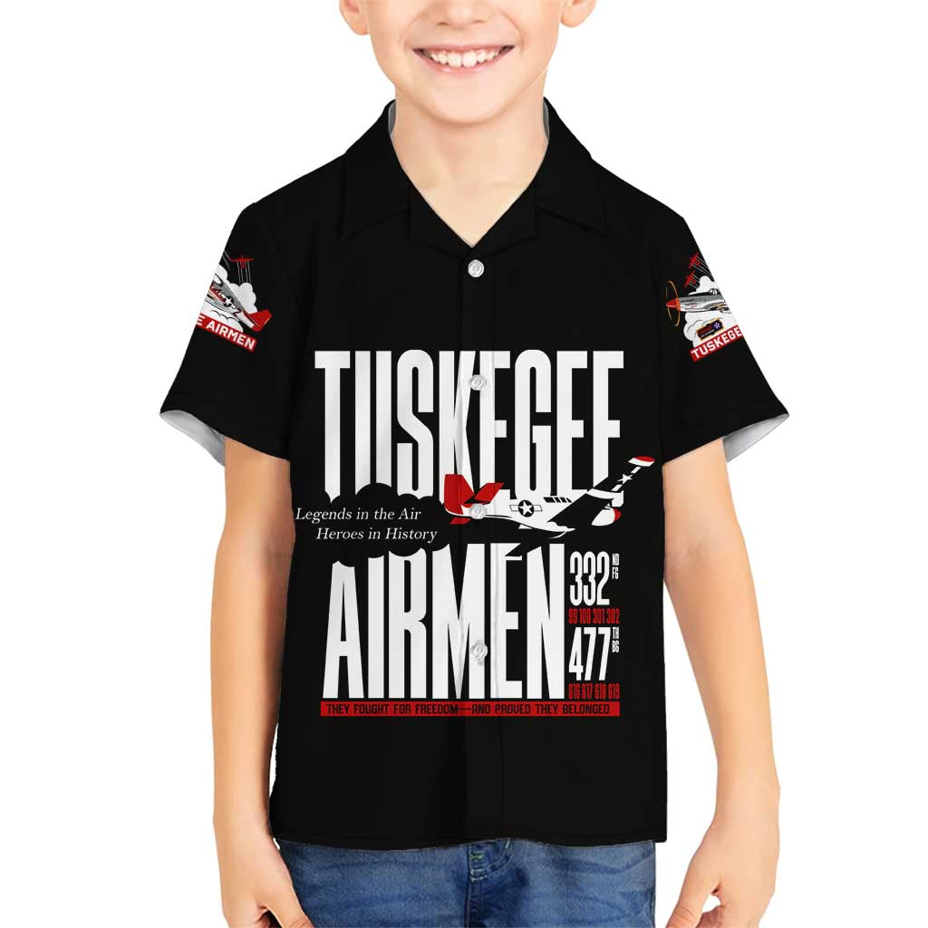 Wings of Honor Tuskegee Airmen Family Matching Summer Maxi Dress and Hawaiian Shirt 332nd 477th Fighter Group Tribute - Wonder Print Shop