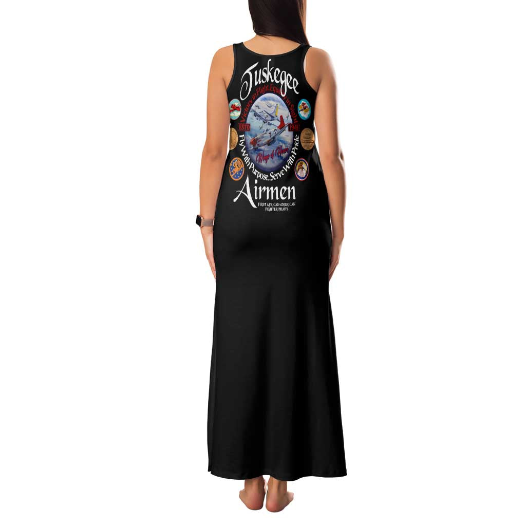Wings of Honor Tuskegee Airmen Family Matching Tank Maxi Dress and Hawaiian Shirt 332nd 477th Fighter Group Tribute - Wonder Print Shop