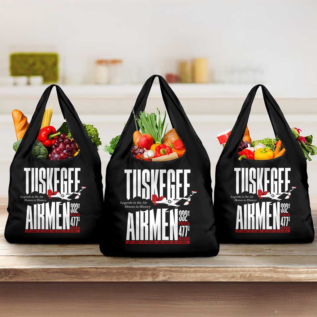 Wings of Honor Tuskegee Airmen Grocery Bag 332nd 477th Fighter Group Tribute - Wonder Print Shop