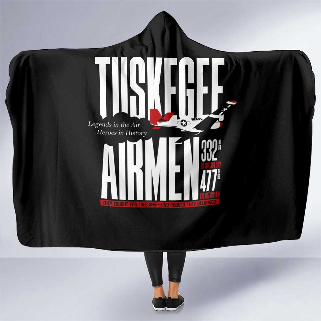 Wings of Honor Tuskegee Airmen Hooded Blanket 332nd 477th Fighter Group Tribute - Wonder Print Shop