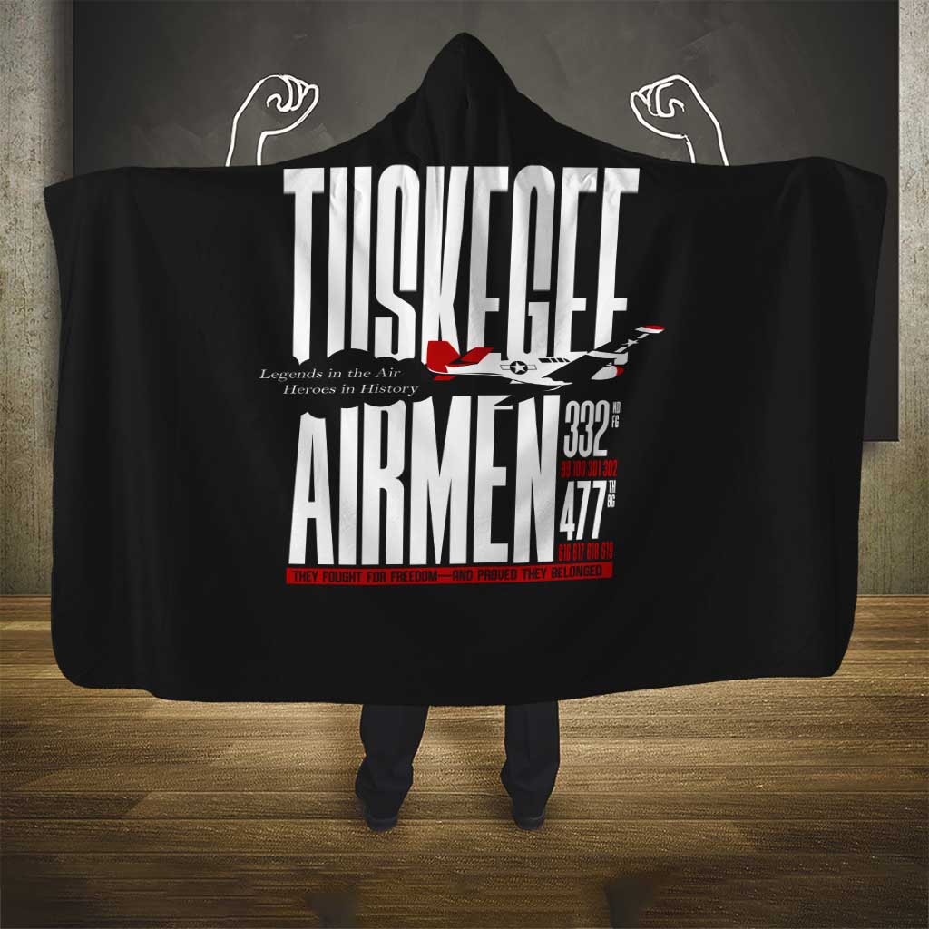Wings of Honor Tuskegee Airmen Hooded Blanket 332nd 477th Fighter Group Tribute - Wonder Print Shop