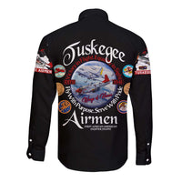 Wings of Honor Tuskegee Airmen Long Sleeve Button Shirt 332nd 477th Fighter Group Tribute - Wonder Print Shop