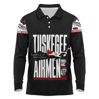 Wings of Honor Tuskegee Airmen Long Sleeve Polo Shirt 332nd 477th Fighter Group Tribute - Wonder Print Shop