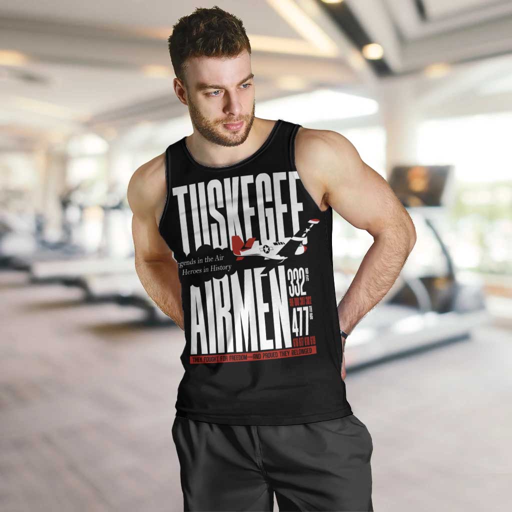 Wings of Honor Tuskegee Airmen Men Tank Top 332nd 477th Fighter Group Tribute - Wonder Print Shop