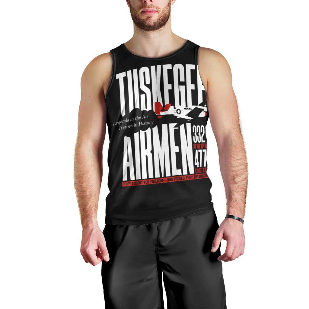Wings of Honor Tuskegee Airmen Men Tank Top 332nd 477th Fighter Group Tribute - Wonder Print Shop