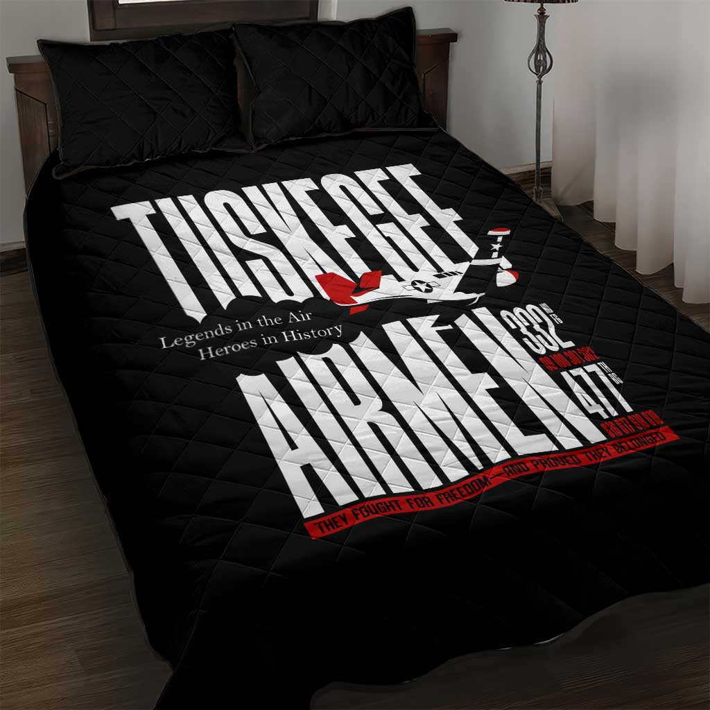 Wings of Honor Tuskegee Airmen Quilt Bed Set 332nd 477th Fighter Group Tribute - Wonder Print Shop