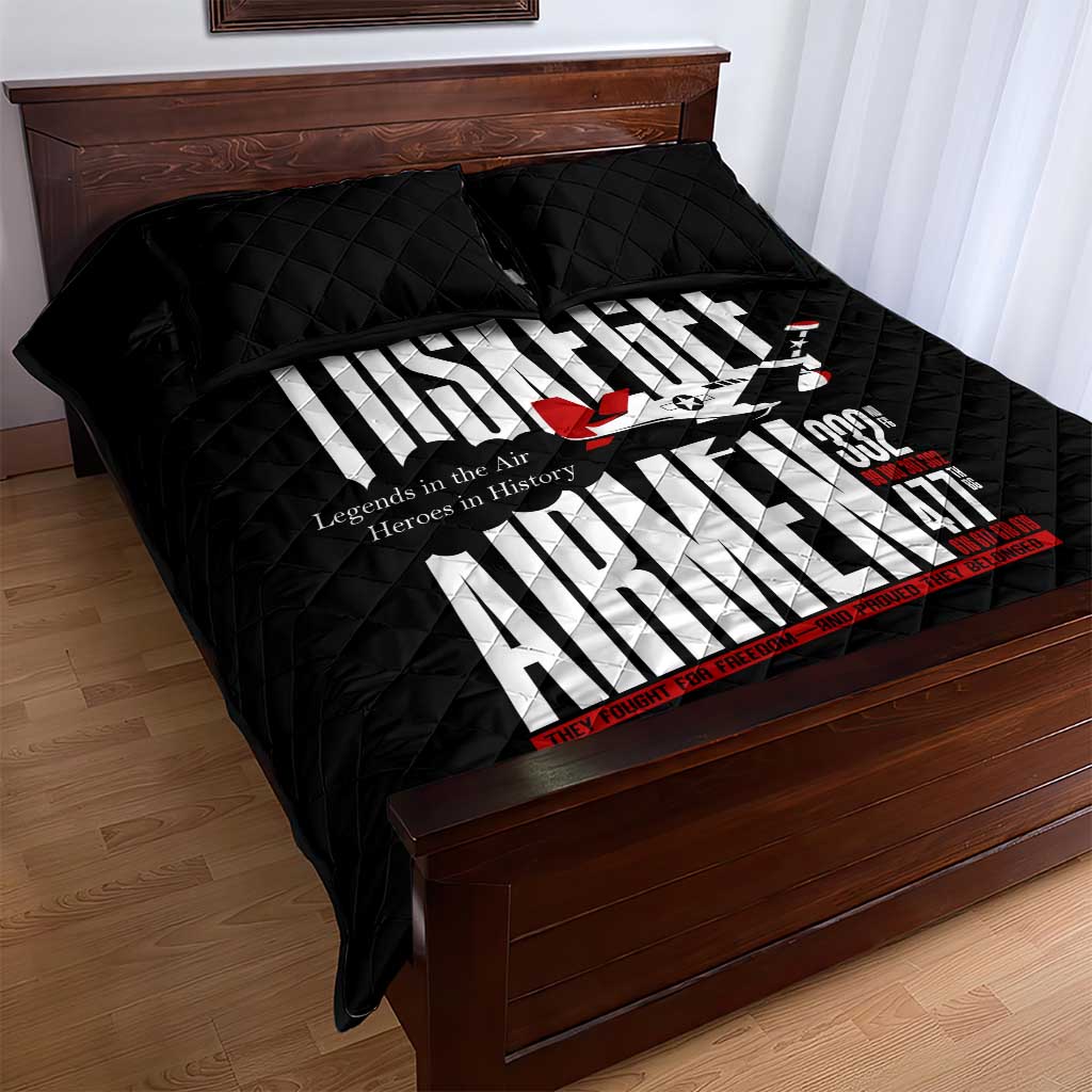 Wings of Honor Tuskegee Airmen Quilt Bed Set 332nd 477th Fighter Group Tribute - Wonder Print Shop