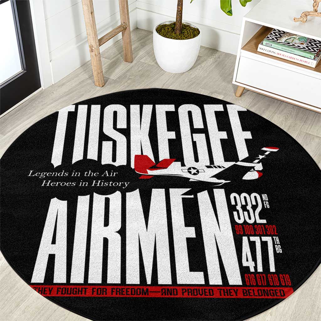 Wings of Honor Tuskegee Airmen Round Carpet 332nd 477th Fighter Group Tribute - Wonder Print Shop