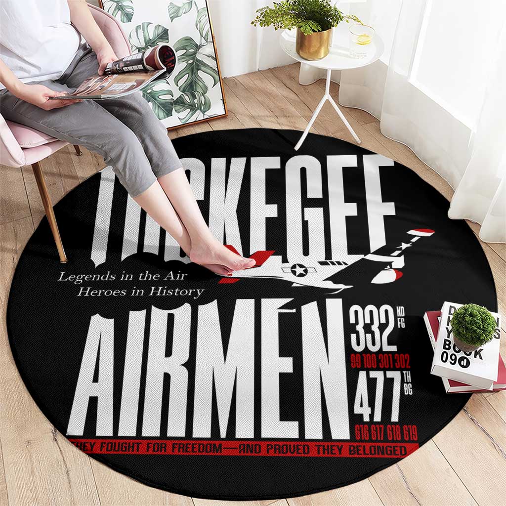 Wings of Honor Tuskegee Airmen Round Carpet 332nd 477th Fighter Group Tribute - Wonder Print Shop