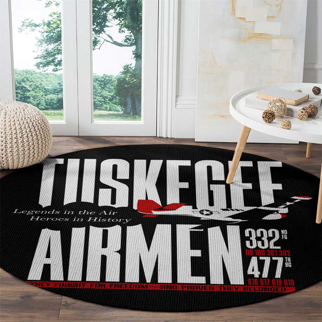 Wings of Honor Tuskegee Airmen Round Carpet 332nd 477th Fighter Group Tribute - Wonder Print Shop