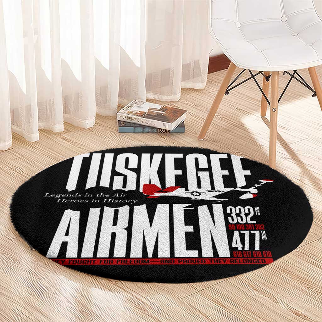 Wings of Honor Tuskegee Airmen Round Carpet 332nd 477th Fighter Group Tribute - Wonder Print Shop