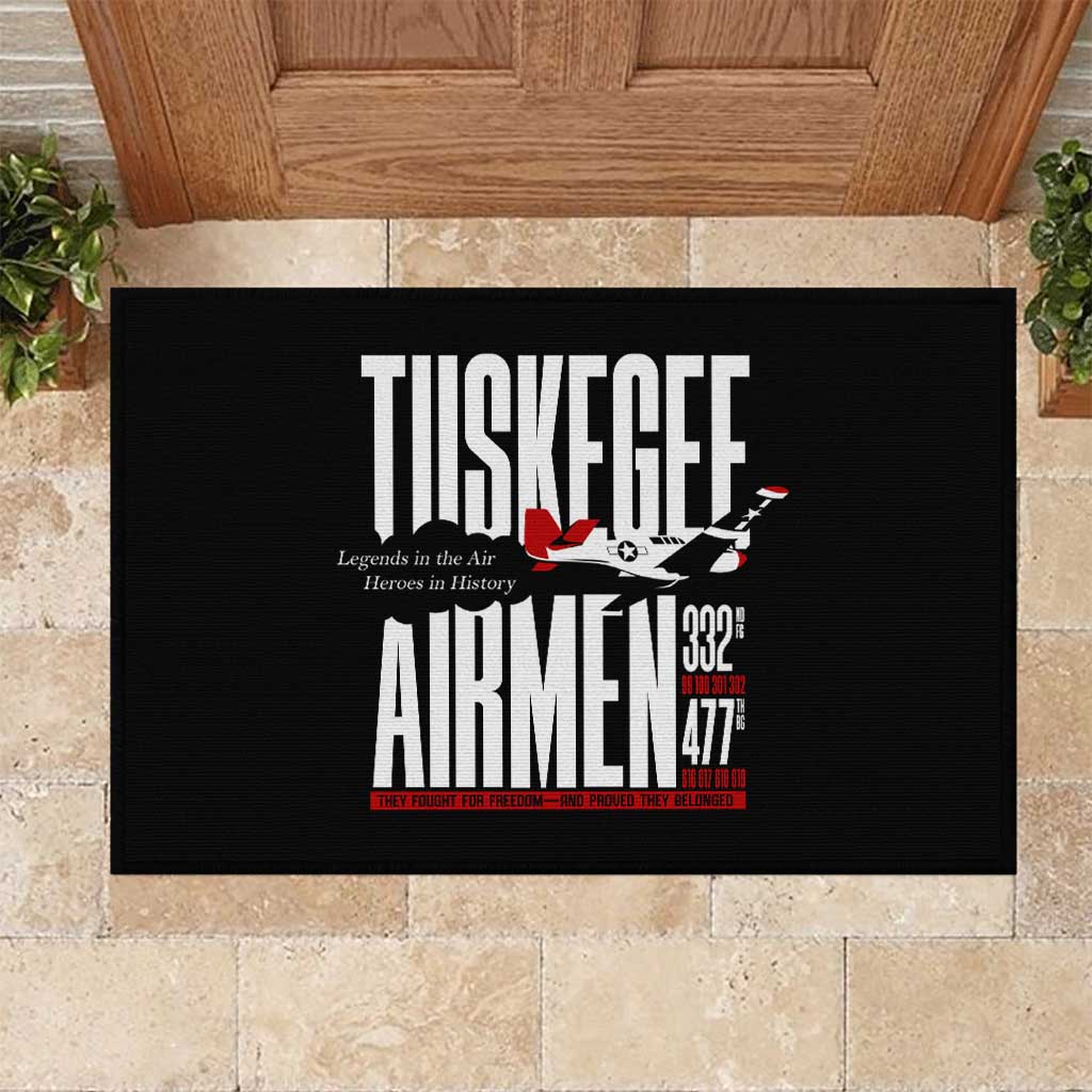 Wings of Honor Tuskegee Airmen Rubber Doormat 332nd 477th Fighter Group Tribute - Wonder Print Shop