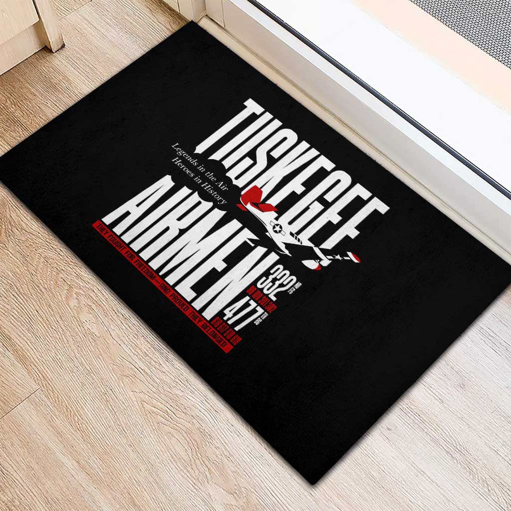 Wings of Honor Tuskegee Airmen Rubber Doormat 332nd 477th Fighter Group Tribute - Wonder Print Shop