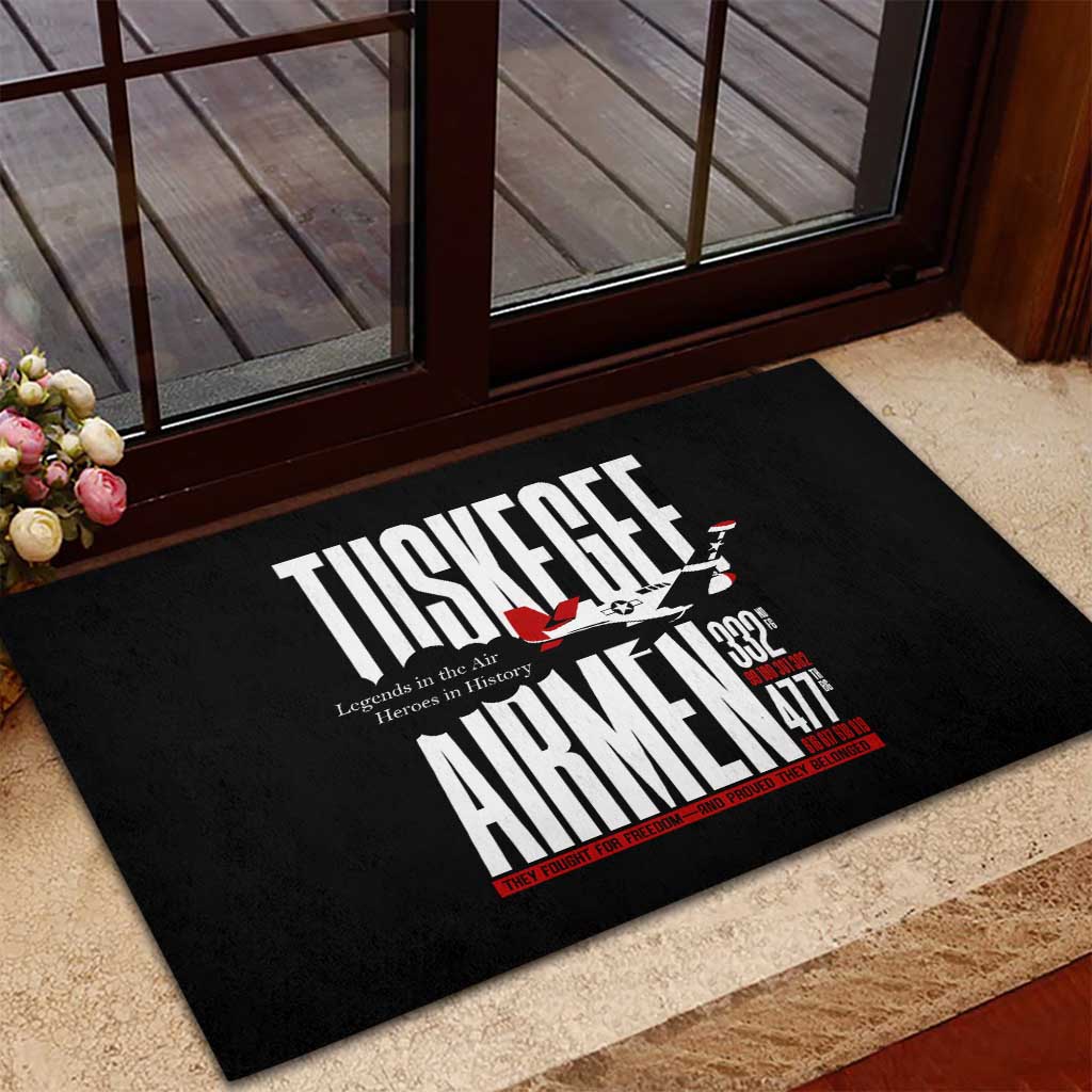 Wings of Honor Tuskegee Airmen Rubber Doormat 332nd 477th Fighter Group Tribute - Wonder Print Shop
