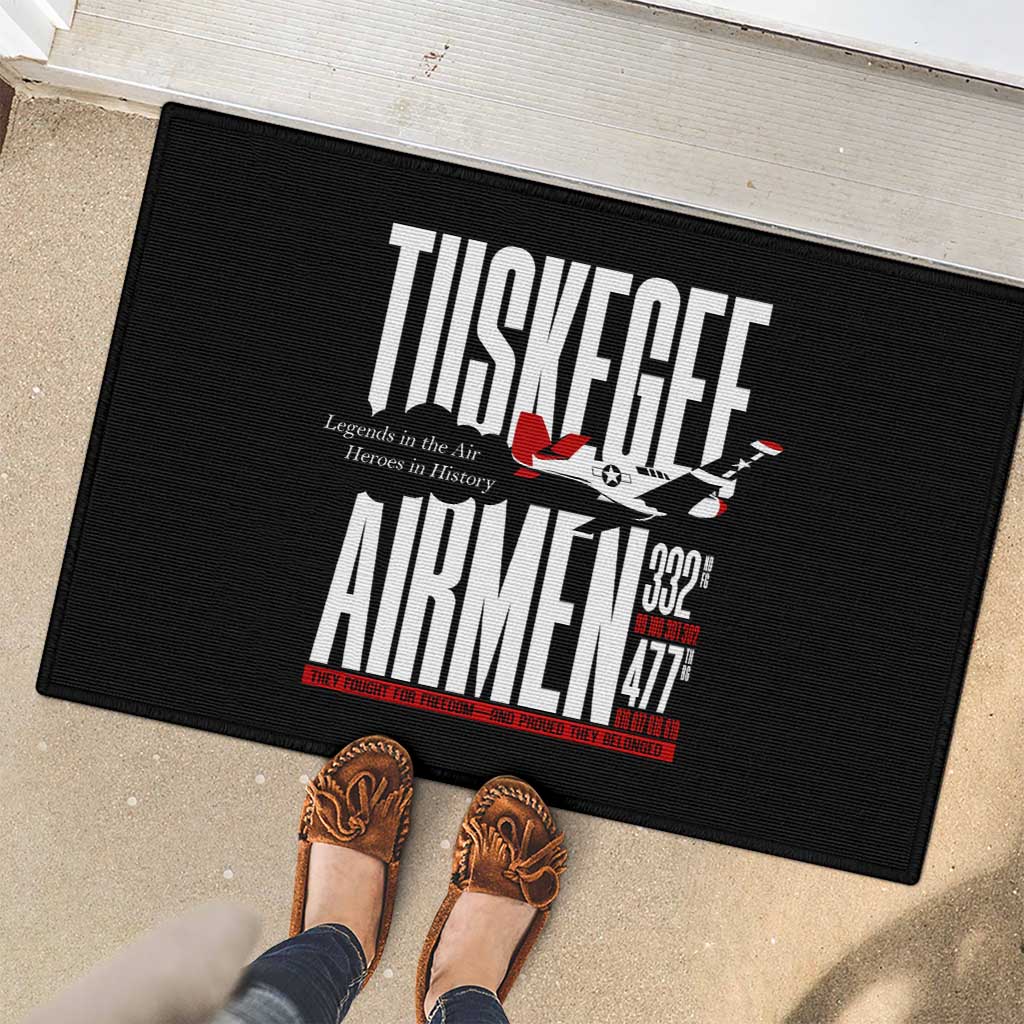 Wings of Honor Tuskegee Airmen Rubber Doormat 332nd 477th Fighter Group Tribute - Wonder Print Shop