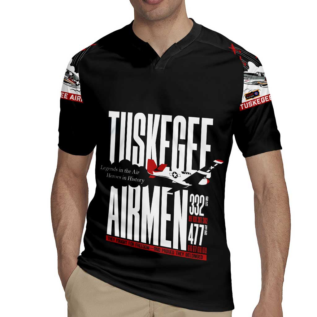 Wings of Honor Tuskegee Airmen Rugby Jersey 332nd 477th Fighter Group Tribute - Wonder Print Shop