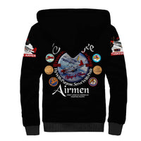 Wings of Honor Tuskegee Airmen Sherpa Hoodie 332nd 477th Fighter Group Tribute - Wonder Print Shop