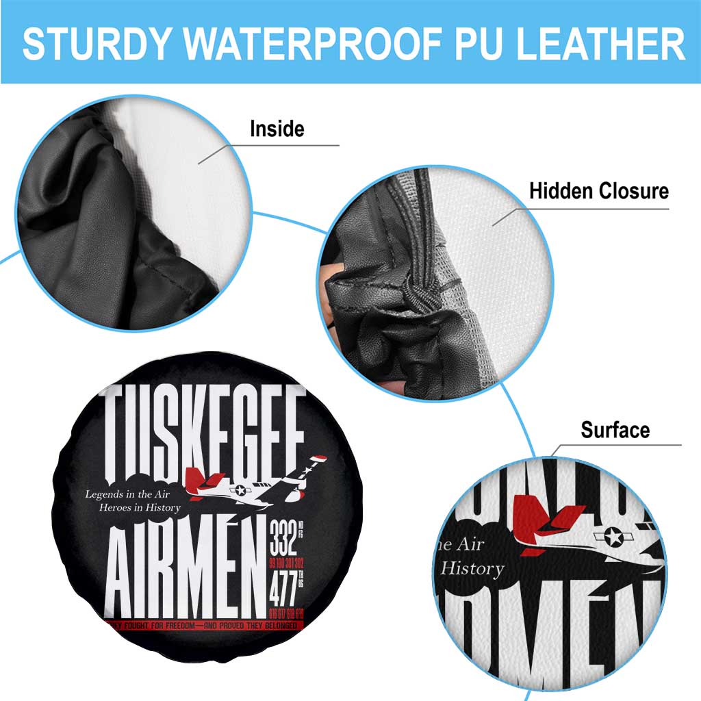 Wings of Honor Tuskegee Airmen Spare Tire Cover 332nd 477th Fighter Group Tribute - Wonder Print Shop