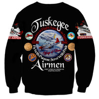 Wings of Honor Tuskegee Airmen Sweatshirt 332nd 477th Fighter Group Tribute - Wonder Print Shop