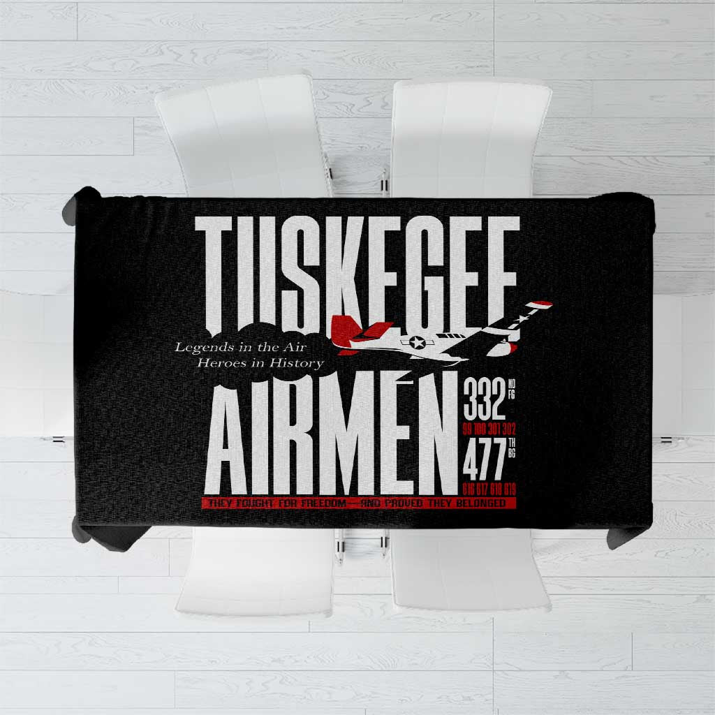 Wings of Honor Tuskegee Airmen Tablecloth 332nd 477th Fighter Group Tribute - Wonder Print Shop