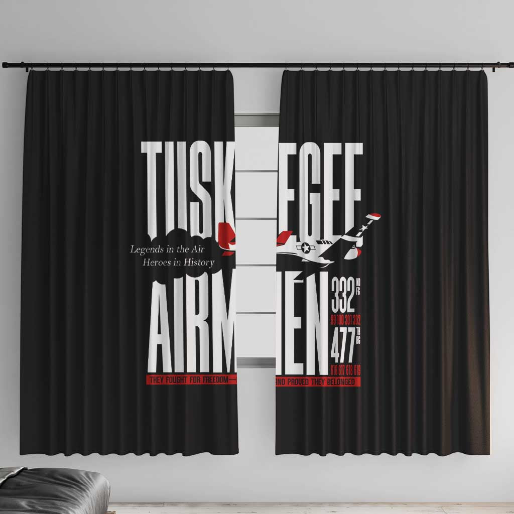 Wings of Honor Tuskegee Airmen Window Curtain 332nd 477th Fighter Group Tribute - Wonder Print Shop