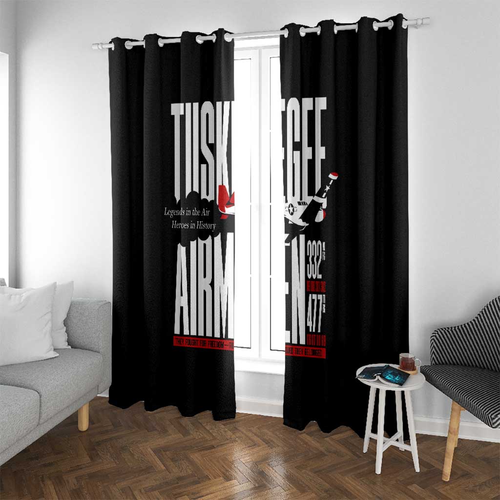 Wings of Honor Tuskegee Airmen Window Curtain 332nd 477th Fighter Group Tribute - Wonder Print Shop