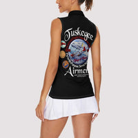 Wings of Honor Tuskegee Airmen Women Sleeveless Polo Shirt 332nd 477th Fighter Group Tribute - Wonder Print Shop