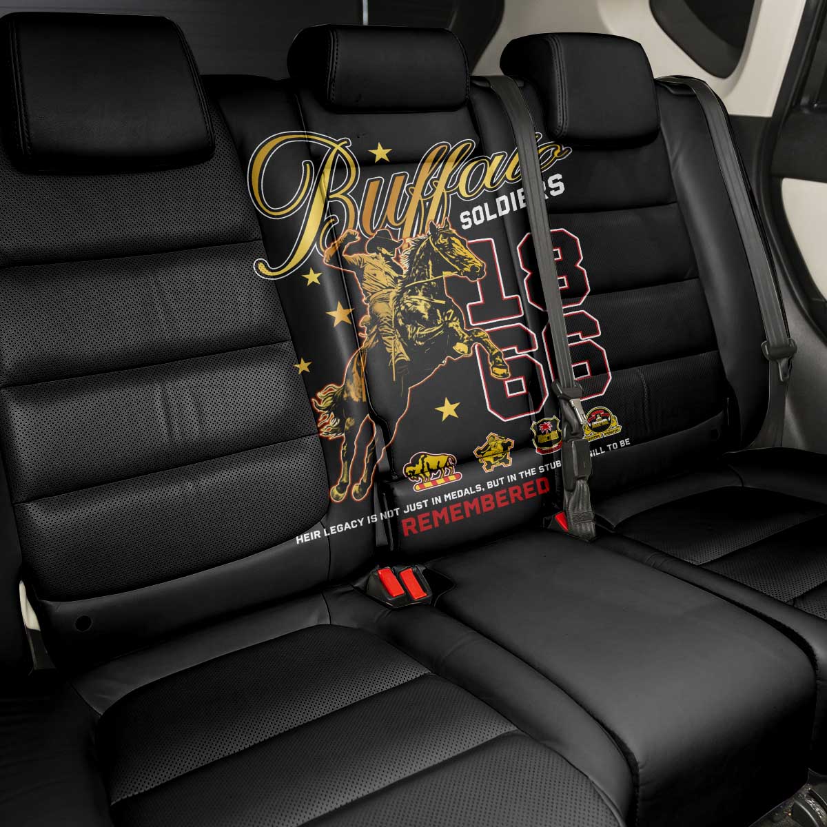 Buffalo Soldiers 1866-1944 Back Car Seat Cover American Black Heros Legacy - Wonder Print Shop