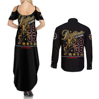 Buffalo Soldiers 1866-1944 Couples Matching Summer Maxi Dress and Long Sleeve Button Shirt American Black Heros Legacy - Wonder Print Shop