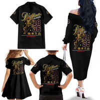 Buffalo Soldiers 1866-1944 Family Matching Off The Shoulder Long Sleeve Dress and Hawaiian Shirt American Black Heros Legacy - Wonder Print Shop