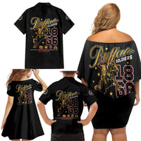 Buffalo Soldiers 1866-1944 Family Matching Off Shoulder Short Dress and Hawaiian Shirt American Black Heros Legacy - Wonder Print Shop