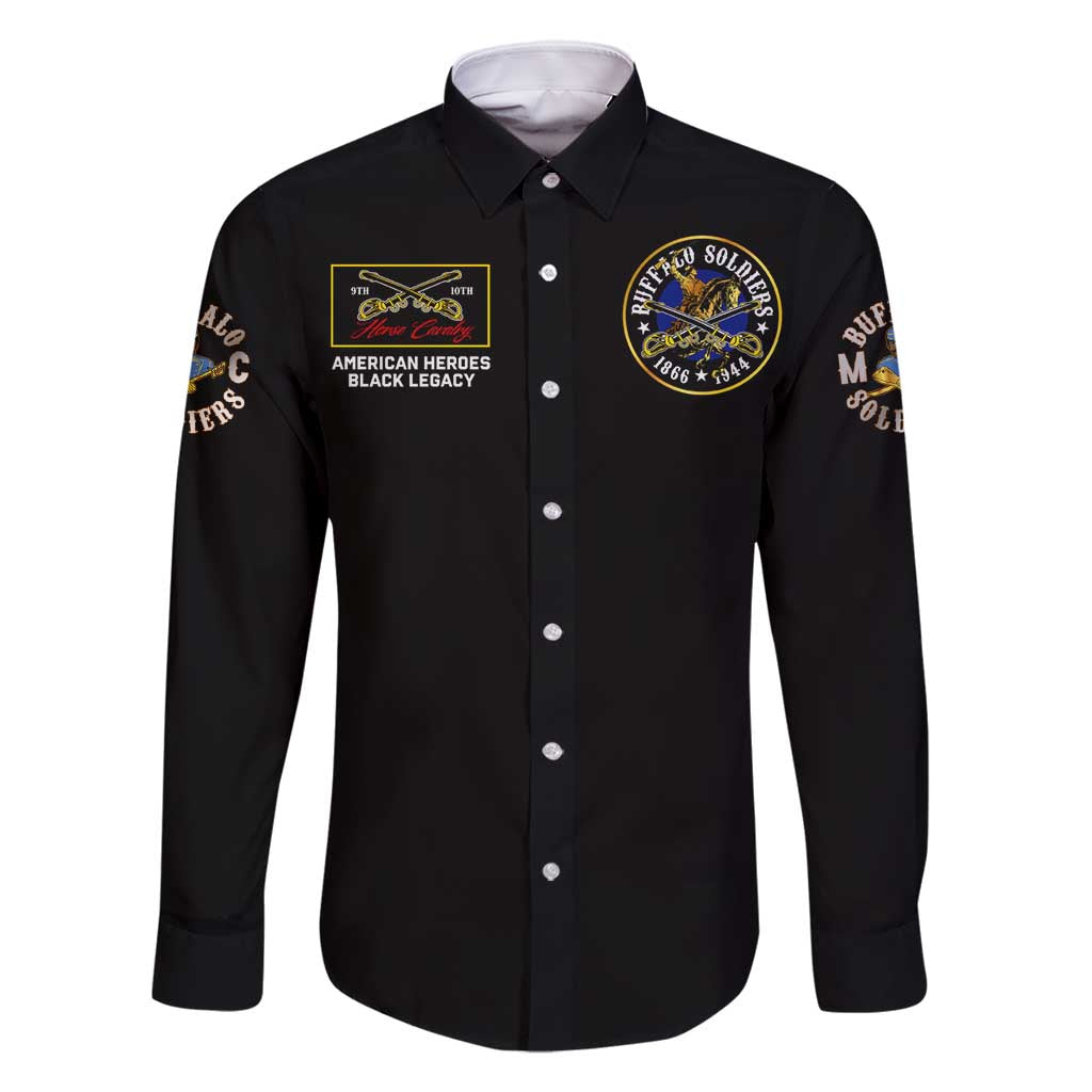 Buffalo Soldiers 1866-1944 Family Matching Off Shoulder Short Dress and Hawaiian Shirt American Black Heros Legacy - Wonder Print Shop