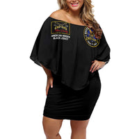 Buffalo Soldiers 1866-1944 Family Matching Off Shoulder Short Dress and Hawaiian Shirt American Black Heros Legacy - Wonder Print Shop