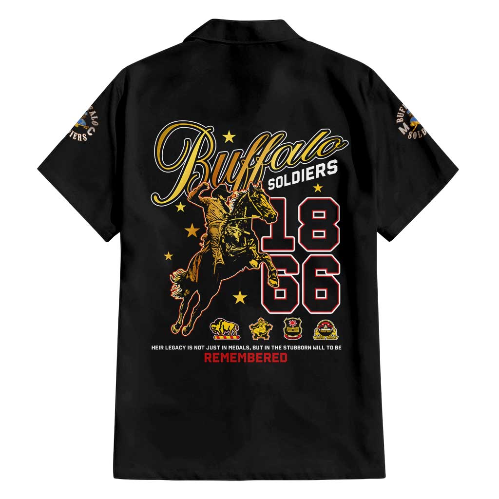 Buffalo Soldiers 1866-1944 Family Matching Short Sleeve Bodycon Dress and Hawaiian Shirt American Black Heros Legacy - Wonder Print Shop