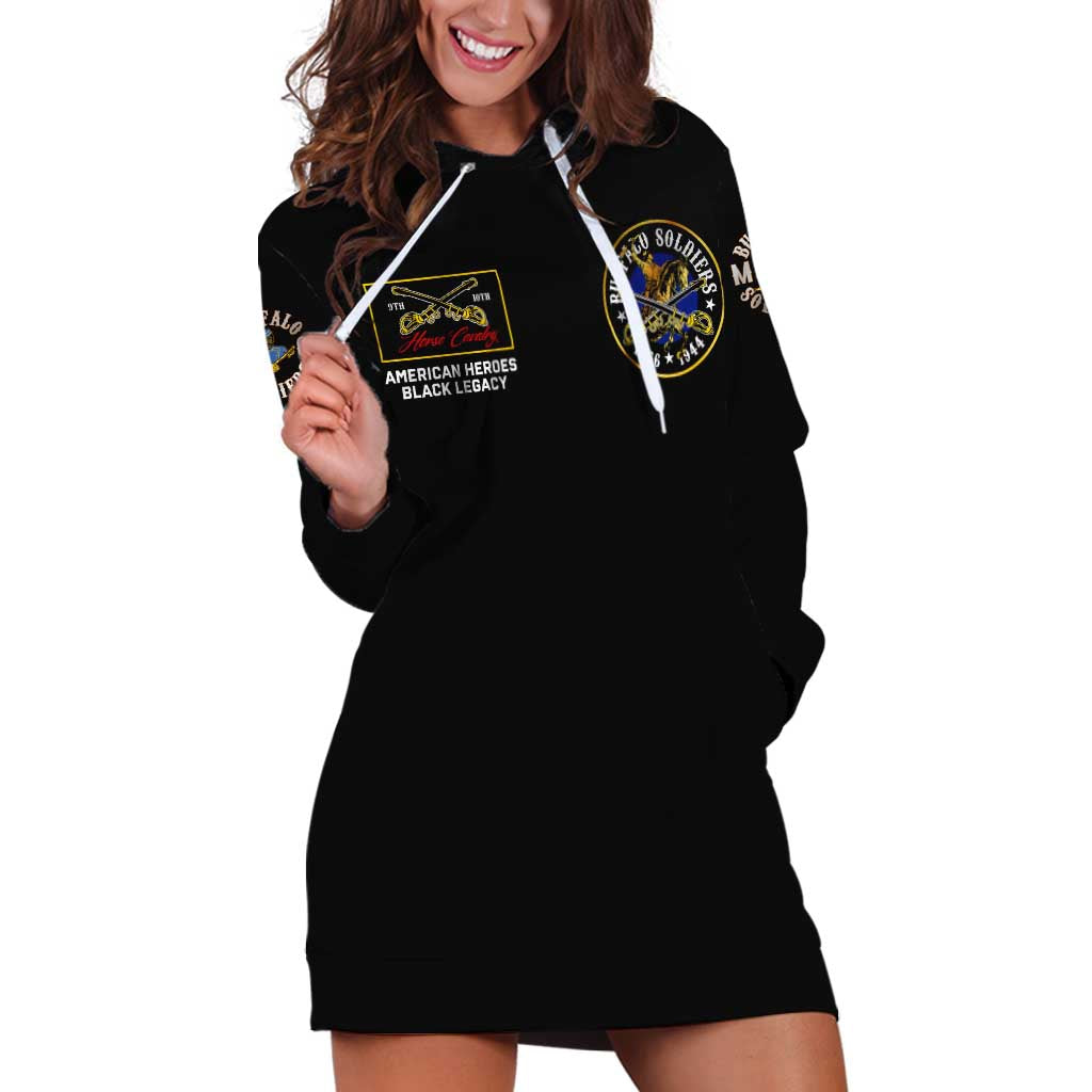 Buffalo Soldiers 1866-1944 Hoodie Dress American Black Heros Legacy - Wonder Print Shop