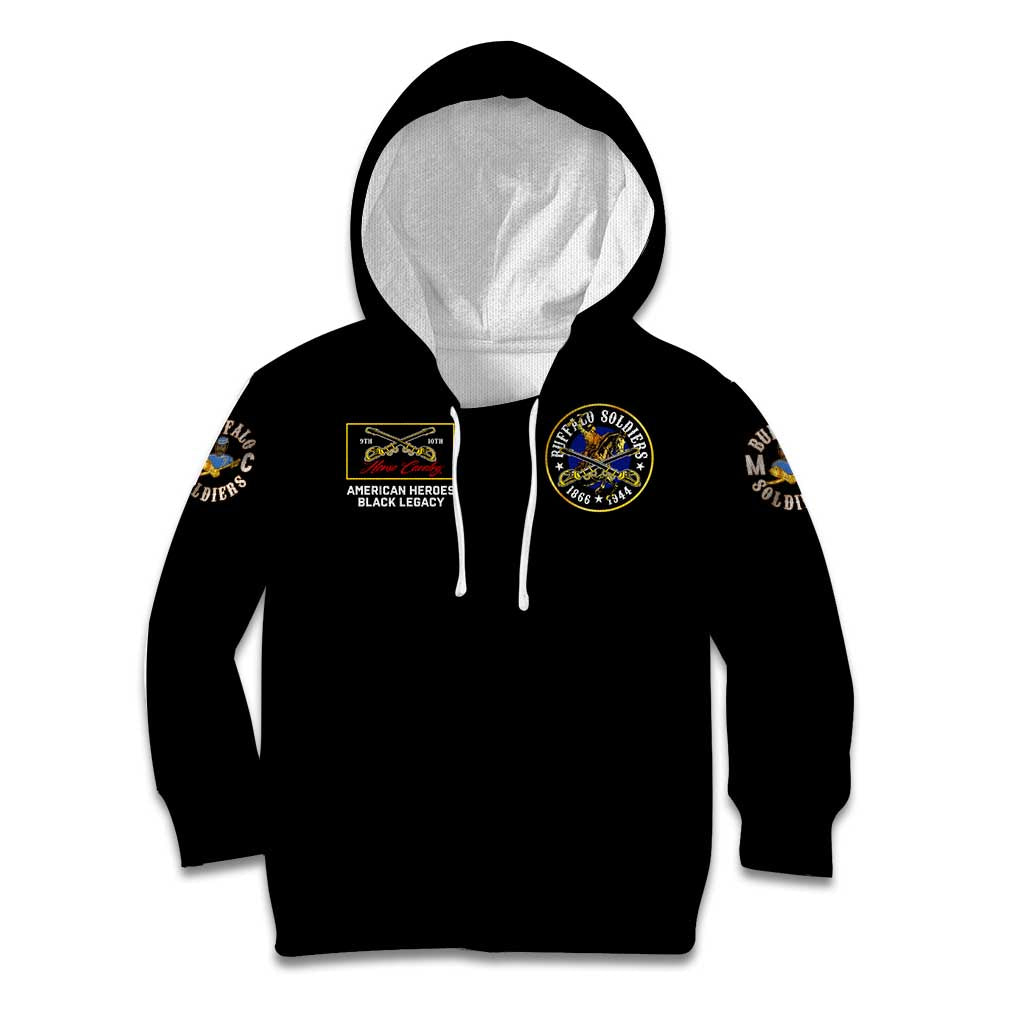 Buffalo Soldiers 1866-1944 Kid Hoodie American Black Heros Legacy - Wonder Print Shop