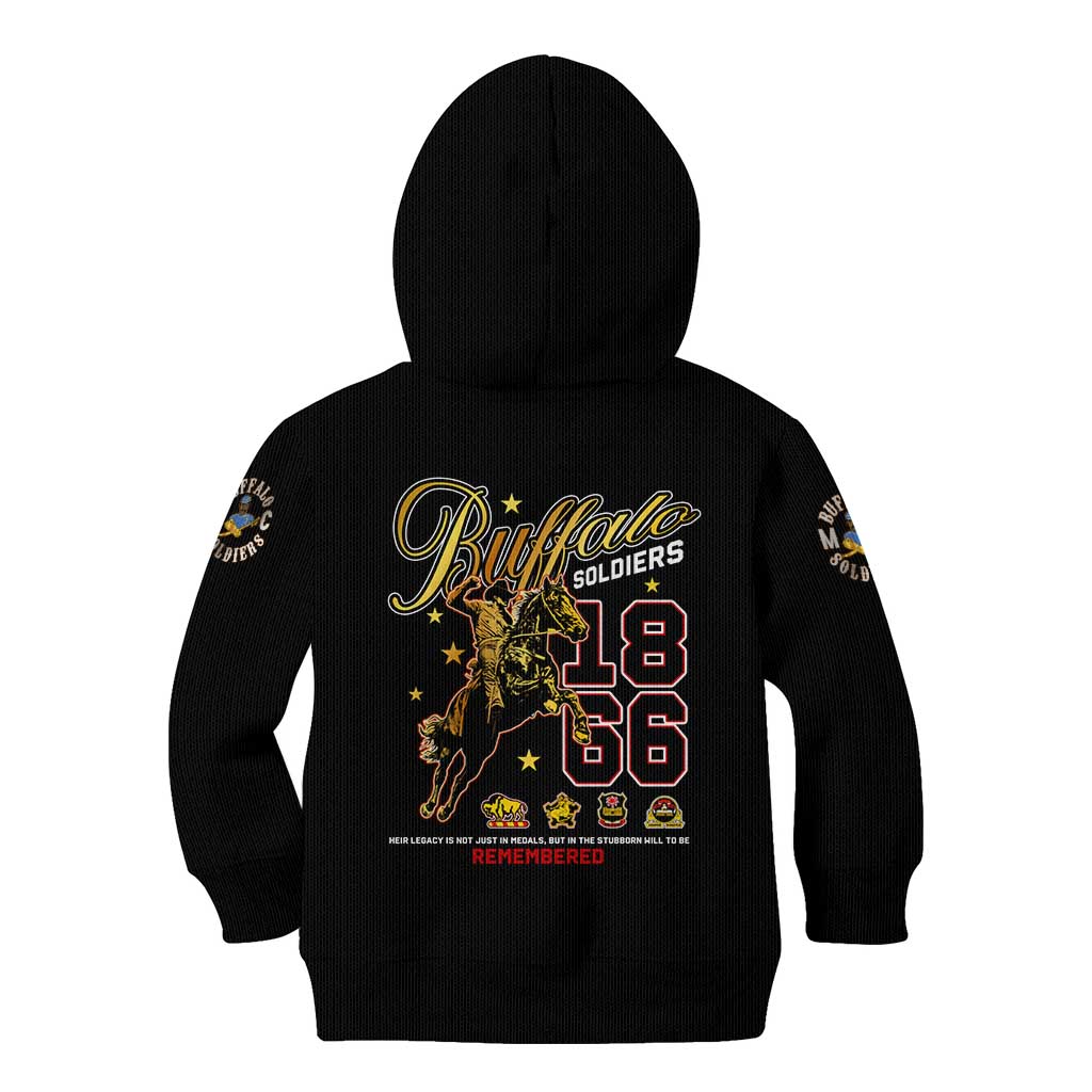 Buffalo Soldiers 1866-1944 Kid Hoodie American Black Heros Legacy - Wonder Print Shop