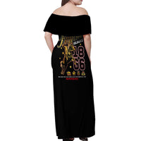 Buffalo Soldiers 1866-1944 Off Shoulder Maxi Dress American Black Heros Legacy - Wonder Print Shop