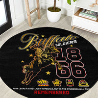 Buffalo Soldiers 1866-1944 Round Carpet American Black Heros Legacy - Wonder Print Shop